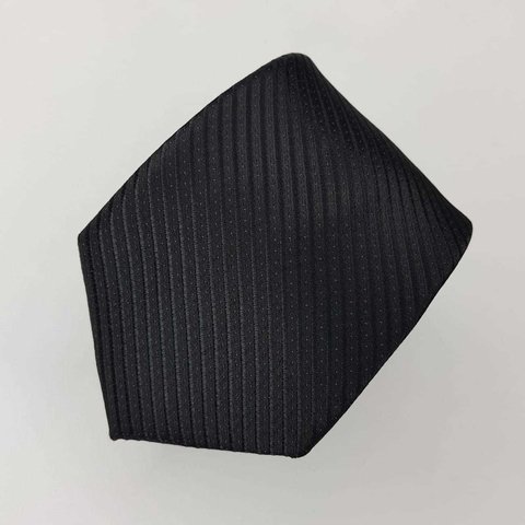 Gravata Semi-Slim Jacquard Preta Listrada