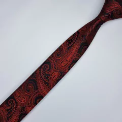 Gravata Slim Jacquard Preta Arabesco - comprar online