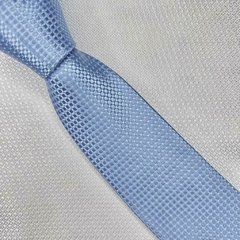 Gravata Semi-Slim Jacquard Azul Serenity Trabalhada com Braco na internet