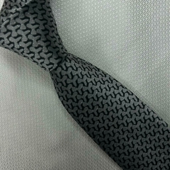 Gravata Semi-Slim Jacquard Trabalhada Preta com Chumbo na internet