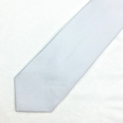 Gravata Semi-Slim Jacquard Lisa Trabalhada Cinza Claro - comprar online