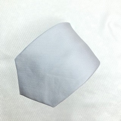 Gravata Semi-Slim Jacquard Lisa Trabalhada Cinza Claro