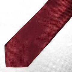 Gravata Semi-Slim Jacquard Lisa com Textura Quadriculado Marsala - comprar online