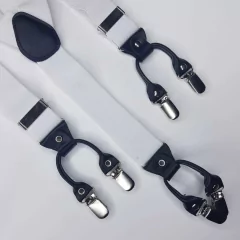 Suspensório Ajustável Branco de 6 pontas