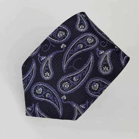 Gravata Semi-Slim Jacquard Roxo Arabesco
