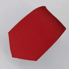 Gravata Slim Jacquard Vermelha Trabalhada