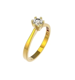 ANEL DE NOIVADO OURO AMARELO E DIAMANTE 30 PONTOS - LOVE 30 - Celtic Joias Masculinas