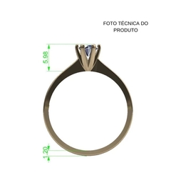 ANEL DE NOIVADO OURO AMARELO E DIAMANTE 30 PONTOS - LOVE 30 - loja online