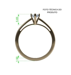 ANEL DE NOIVADO OURO AMARELO E DIAMANTE 50 PONTOS - LOVE 50 - loja online