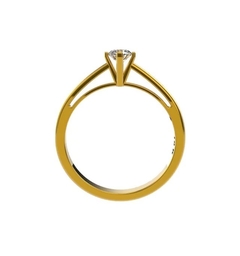 ANEL DE NOIVADO OURO AMARELO E DIAMANTE 50 PONTOS - LOVE 50 - Celtic Joias Masculinas