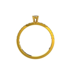 ANEL DE NOIVADO OURO AMARELO E DIAMANTE DE 50 PONTOS - BELIEVE50 - Celtic Joias Masculinas