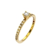 ANEL DE NOIVADO OURO AMARELO E DIAMANTE DE 50 PONTOS - BELIEVE50 - comprar online