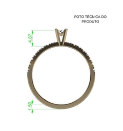 ANEL DE NOIVADO OURO AMARELO E DIAMANTE DE 50 PONTOS - BELIEVE50 - loja online