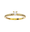 ANEL DE NOIVADO OURO AMARELO E DIAMANTE DE 10 PONTOS - BELIEVE10 - comprar online