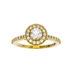 ANEL DE NOIVADO OURO AMARELO E DIAMANTE CENTRAL DE 20 PONTOS - EVER20 - comprar online