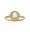 ANEL DE NOIVADO HALO OURO AMARELO E DIAMANTE CENTRAL DE 50 PONTOS - EVER50 - comprar online