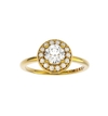 ANEL DE NOIVADO HALO OURO AMARELO E DIAMANTE CENTRAL DE 50 PONTOS - FIDELITY50 - comprar online