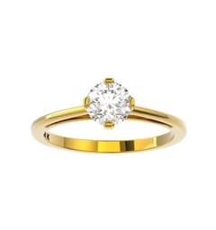 ANEL DE NOIVADO OURO AMARELO E DIAMANTE DE 50 PONTOS - TRUST50 - comprar online