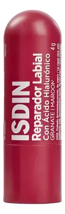 ISDIN REPARADOR LABIAL CON ACIDO HYALURONICO COLOR GRANATE X 4G