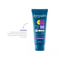 Dermaglos Solar FPS 50 Sport 100ml - tienda online