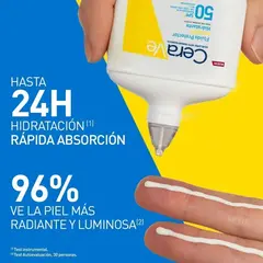 CERAVE fluido facial protector invisible fps50 + hirdratante - comprar online