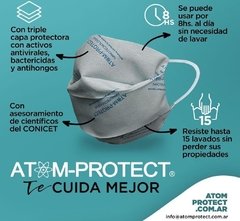 TAPABOCA ATOM PROTECT KIDS 2 CAPAS 10 A 12 AÑOS