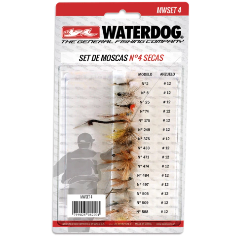 SET DE MOSCAS 4 NINFAS SECAS DRY X WATERDOG
