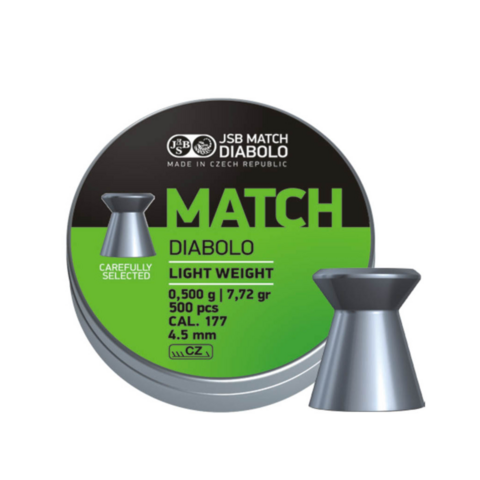 BALINES 4.5mm MATCH DIABOLO LIGHT PUNTA PLANA x500 JSB