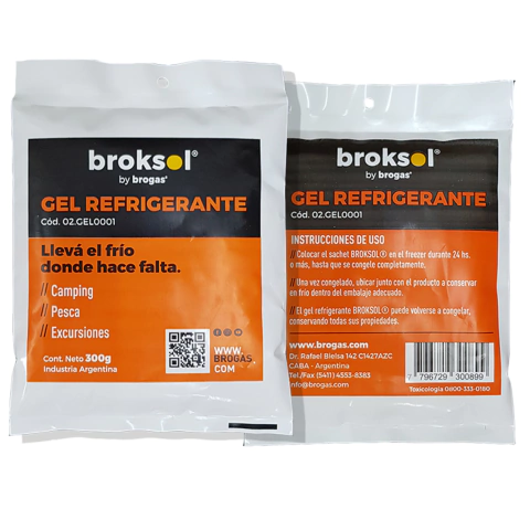 GEL REFRIGERANTE SACHET 300grs PARA CONSERVADORA BROKSOL