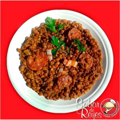 LENTEJONES A LA ESPAÑOLA CON CHORIZO Y PANCETA SABOR DE REYES