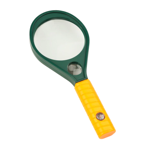 LUPA DE MANO 2 LENTES Y BRUJULA 3x65mm HOKENN