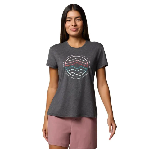 REMERA SLOAN RIDGE GRAPHIC SS DAMA COLUMBIA