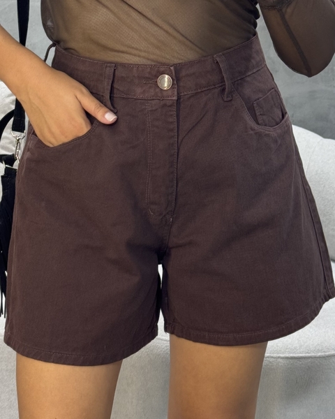 SHORTS JEANS MARROM - comprar online