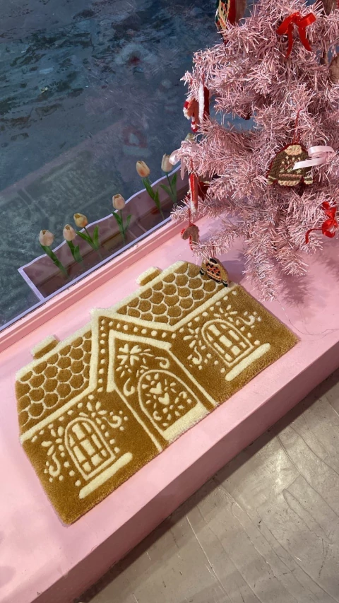 Alfombra casa navideña