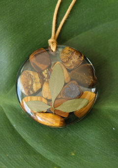 Colar Arruda com Olho de Tigre (3,5 cm)