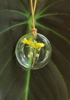 Colar Flor e grão de Mostarda (redondo) - comprar online