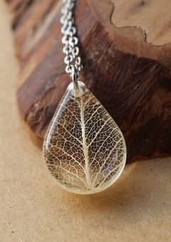 Colar Nervuras Transparente - Corrente 45 cm