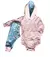 Set de Body Buzo + Babucha Rosa Unicornio