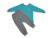 Pijama Aqua de 2 Piezas - comprar online