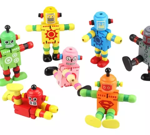 Robot articulado de madera