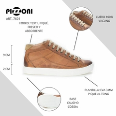 Zapatilla Urbana Bota de Cuero (7601) - Pizzoni Calzados