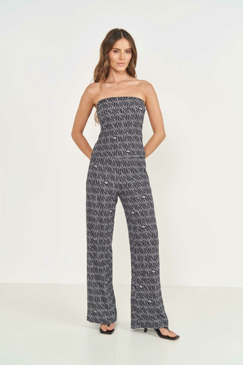 Calça Canelada Estampada