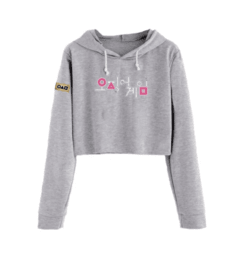 Blusa Moletom Cropped Manga Longa Round 6