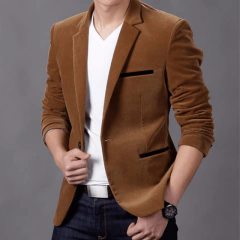 Blazer Masculino Casual de Veludo na internet
