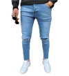 Calca Jeans skinny destroyed Azul