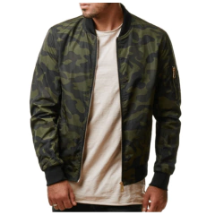 Jaqueta Bomber Masculina Com Camuflagem