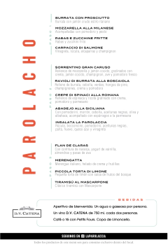 Gift Card Menú Parolacho en internet