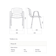 SILLA OFICINA FIJA PRISMA CON BRAZOS en internet