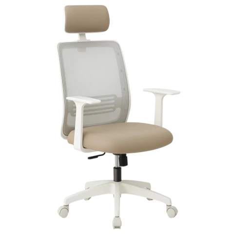 SILLA GERENCIAL EJECUTIVA OFICINA MINT BLANCO CON CABEZAL - comprar online