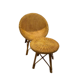 JUEGO DE MESA Y SILLA RATAN KERRIA - comprar online
